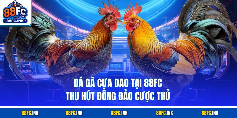 Đá Gà Cựa Dao Tại 88FC Thu Hút Đông Đảo Cược Thủ